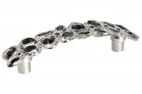 Ручка-скоба 96мм, отделка никель + горный хрусталь