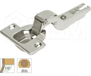 Петля Slide-on 95 стандартная (90/110) вкладная, для амортизатора WAVE: W95087C