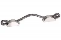 Ручка-скоба 96/128мм, отделка мокко + сталь нержавеющая