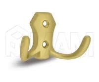 Крючок двухрожковый золото матовое: WP8903/MAT