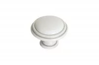 Ручка-кнопка, отделка серебро винтаж + керамика