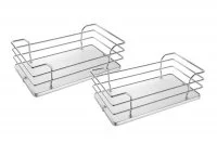 Комплект из 2-х сеток для колонны в базу 450, отделка хром + белый