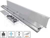 GHOST Vetro Комплект на одну стеклянную дверь до 60 кг, для проема до 900 мм, L-1080: GHV1080 GHOST Vetro Комплект на одну стеклянную дверь до 60 кг, для проема до 900 мм, L-1080: GHV1080