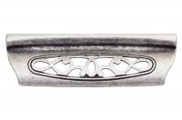 Ручка-скоба 96мм, отделка серебро античное