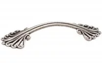 Ручка-скоба 96мм, отделка серебро старое