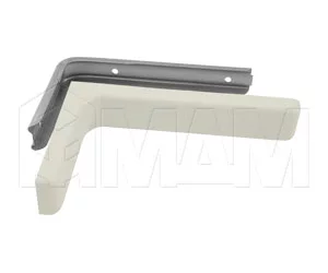 CORNER Менсолодержатель для деревянных полок с декоративной накладкой L-240 мм, белый (2 шт.): KR240WHITE