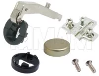 Петля прямая (180) площадка с евровинтами/ник мат кр: C123158 с евровинтом/ник мат к