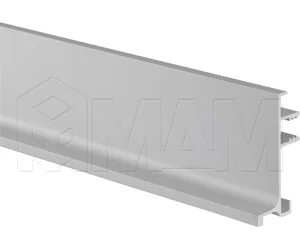 GOLINE Универсальная профиль-ручка без демпферов под столешницу, алюминий матовый, L-4080: GL2.548A.4080.7F