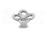 Ручка-кнопка белый/серебро винтаж: WPO.636.031.00V4