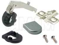 Петля прямая (180) площадка под саморез/хром мат D-обр.: C123158 под саморез/хр мат D