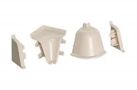 Комплект угловых элементов для овального бортика, цвет топленое молоко