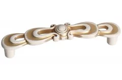 Ручка-скоба 96мм, отделка молочная с золотой патиной: WMN.791X.096.M00V7 Ручка-скоба 96мм, отделка молочная с золотой патиной: WMN.791X.096.M00V7