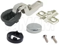 Петля стандартная вкладная площадка под саморез/хром круг.: C123152 под саморез/хром кругл