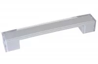 Ручка-скоба 160мм, отделка транспарент + серый