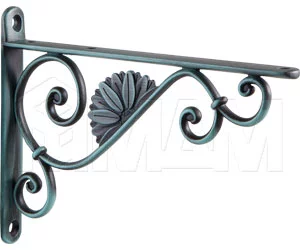 BAROCCO Менсолодержатель для деревянных полок L-190 мм, венецианский зеленый: BAR.190.GRN