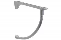 Менсолодержатель "Изогнутый", отделка алюминий, комплект 2 штуки
