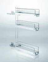 Kessebohmer: Бутылочница с тремя полками для фасадов шириной 150 мм.