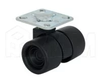 Опора двухколесная с площадкой, D38 мм, без стопора: CST10