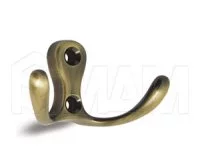 Крючок двухрожковый бронза полированная: WP19AB