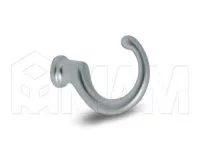 Крючок однорожковый хром матовый: WK1108