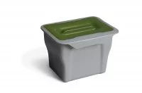Контейнер (5л), пластик серый с зелёной крышкой