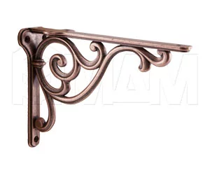 ROME Менсолодержатель для деревянных полок L-200 мм, медь состаренная: WRM.800.200.00C1