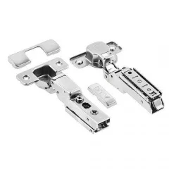 GTV: Петля SOLID PRO полунакладная самозакрывающаяся, регулировка в 3 плоскостях, прямая планка CLIPON: ZM-DCHCB08-3DBEO