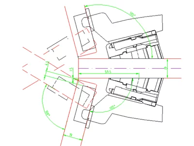 Hettich: 9072231: Параллельный адаптер монтажных планок, D8, цинковое литье