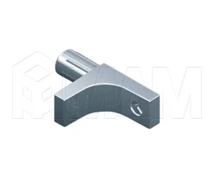 K-LINE Полкодержатель с дополнительным упором для деревянных полок без фиксации, никель: 1 02080 20 YA