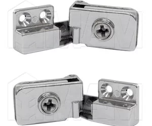 Компл. петель для стекл. двери, хром: D/11 CR.CH