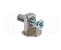 MAORI Опора полкодержателя для деревянных полок толщиной от 16 мм с фиксацией, с дюбелем и саморезом, никель: 2600 420 MAORI16