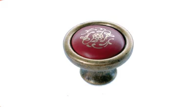 Giusti: Ручка металлическая со вставкой "Золото на красном" - P17.21.A5.D1G