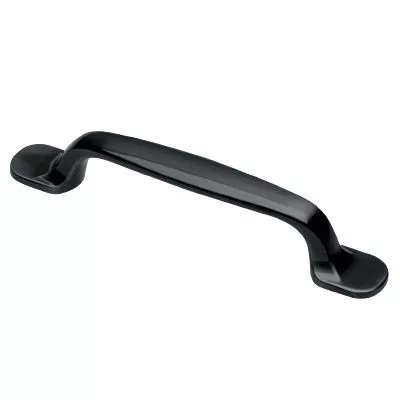 GTV: Ручка мебельная UZ-12 C=96мм, черный матовый UZ-12-096-20M
