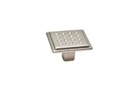 Ручка-кнопка, отделка никель матовый