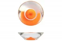 Ручка-кнопка, отделка транспарент + оранжевый