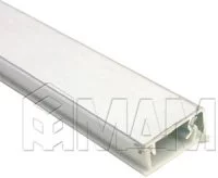 Плинтус алюминиевый прямоугольный горизонтальный L=4,2м, глянцевый: 62.0001.TR 4,2M