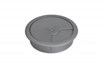 Заглушка кабель-канал, d.60, отделка серебристый металлик