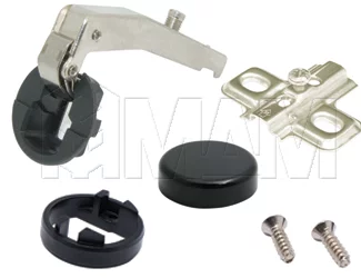 Петля прямая (180) площадка под саморез/черн круг.: C123158 под саморез/черн круг