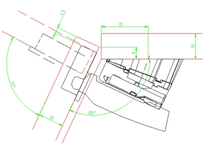 Hettich: 9072231: Параллельный адаптер монтажных планок, D8, цинковое литье