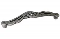 Ручка-скоба 128мм, отделка серебро античное