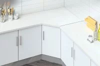 Столешница для угловых решений 900х900х38,8 Белый песчаник глянец