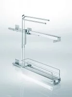 Kessebohmer: Бутылочница с полотенцедержателем для фасадов шириной 150 мм.