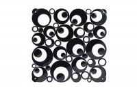 Комплект декоративных панелей SETTANTUNO 254х254мм (6 штук), отделка черная