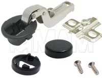 Петля стандартная вкладная площадка под саморез/черн круг.: C123152 под саморез/черн круг