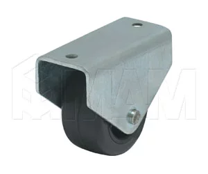 Опора колесная, прямоходная, прорезиненное колесо, высота 46 мм: КП 5М