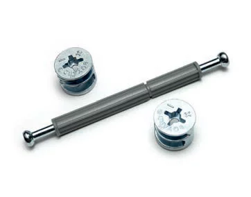 Boyard: Эксцентрик 15х12мм 2шт, дюбель 84мм с рез.6,3x13мм ST01/50/6/Zn/01