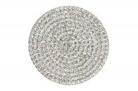 Накладка декоративная круглая d.42, отделка никель + горный хрусталь