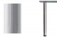 615 Crystal Комплект ног d.60мм Н720 для стеклянного стола, рифлёный алюминий (4 ноги + 4 базы)