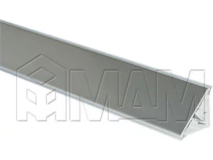 Плинтус алюминиевый треугольный L=4м, нержавеющая сталь: 65.400SA