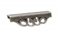 Ручка-скоба 128-096мм, серебро античное